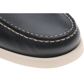 Herring Atlantic mens rubber-soled deck shoes in navy waxy