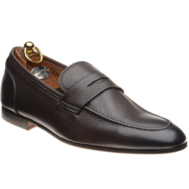 Herring Barbato mens hybrid-soled loafers in brown grain
