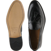 Herring Barcelona III mens tasselled loafers in black calf