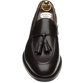 Herring Barcelona III mens tasselled loafers in dark brown calf