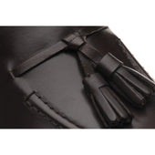 Herring Barcelona III mens tasselled loafers in dark brown calf