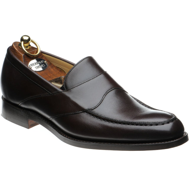 Herring Barnaby mens loafers in dark walnut (second)