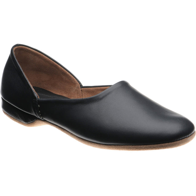 Herring Baron mens slippers in black calf