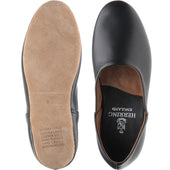 Herring Baron mens slippers in black calf