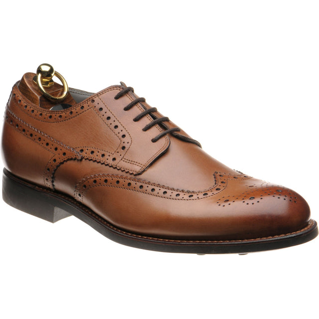 Herring Bath mens rubber-soled brogues in cognac calf