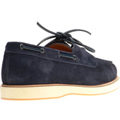 Herring Bayard mens rubber-soled deck shoes in navy suede