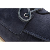 Herring Bayard mens rubber-soled deck shoes in navy suede