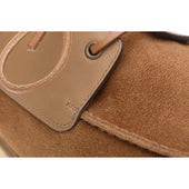 Herring Bayard mens rubber-soled deck shoes in tan suede
