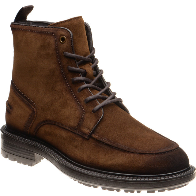 Herring Beckwith mens rubber-soled boots in brown suede