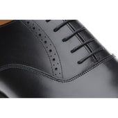 Herring Belgravia mens semi-brogues in black calf