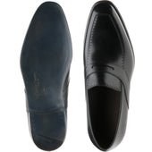 Herring Belmont mens loafers in black calf