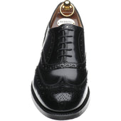 Herring Birchwood mens brogues in black polished