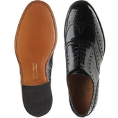 Herring Birchwood mens brogues in black polished