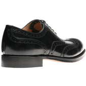 Herring Birchwood mens brogues in black polished
