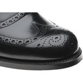 Herring Birchwood mens brogues in black polished