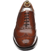 Herring Birchwood mens brogues in santalum brown polished