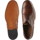 Herring Birchwood mens brogues in santalum brown polished