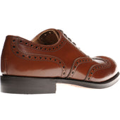 Herring Birchwood mens brogues in santalum brown polished