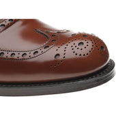 Herring Birchwood mens brogues in santalum brown polished