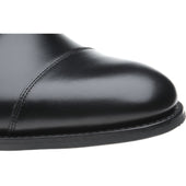 Herring Bishop mens rubber-soled double monk shoes in black calf