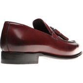 Herring Blackheath mens tasselled loafers in burgundy calf