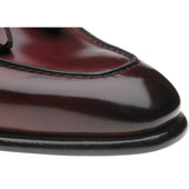 Herring Blackheath mens tasselled loafers in burgundy calf