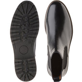 Herring Bragg mens rubber-soled Chelsea boots in black grain