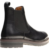 Herring Bragg mens rubber-soled Chelsea boots in black grain