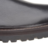 Herring Bragg mens rubber-soled Chelsea boots in black grain