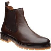 Herring Bragg mens rubber-soled Chelsea boots in brown grain