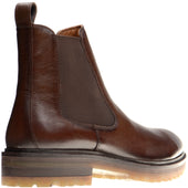 Herring Bragg mens rubber-soled Chelsea boots in brown grain