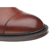 Herring Braybrooke mens double monk shoes in dark leaf grain (second)