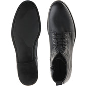 Herring Bridges mens rubber-soled boots in black waxy calf
