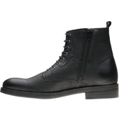 Herring Bridges mens rubber-soled boots in black waxy calf