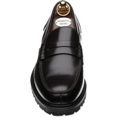 Herring Brighton II mens rubber-soled loafers in burgundy polished