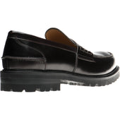 Herring Brighton II mens rubber-soled loafers in burgundy polished
