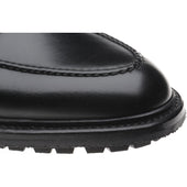 Herring Brighton mens rubber-soled loafers in black calf