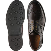 Herring Burford R mens rubber-soled brogues in brown waxy