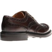 Herring Burford R mens rubber-soled brogues in brown waxy