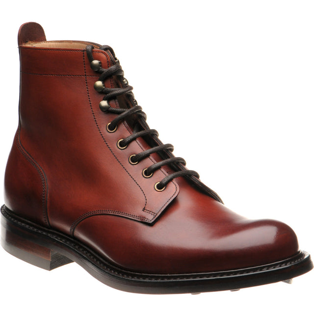 Herring Burghley II mens rubber-soled boots in dark leaf