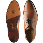 Herring Burlington mens Derby shoes in conker calf