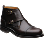 Herring Burntwood mens rubber-soled boots in brown waxy