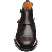 Herring Burntwood mens rubber-soled boots in brown waxy