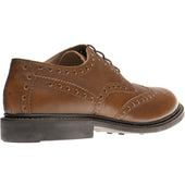 Herring Bushwick Rubber mens rubber-soled brogues in brown pin grain