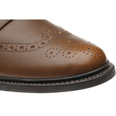 Herring Bushwick Rubber mens rubber-soled brogues in brown pin grain