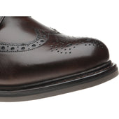 Herring Buxton (Rubber) mens rubber-soled brogue boots in brown calf