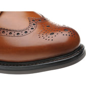 Herring Buxton (Rubber) mens rubber-soled brogue boots in tan calf