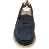 Herring Cannes mens rubber-soled loafers in navy suede