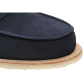 Herring Cannes mens rubber-soled loafers in navy suede