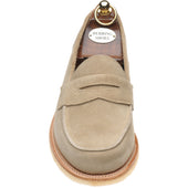 Herring Cannes mens rubber-soled loafers in sand suede